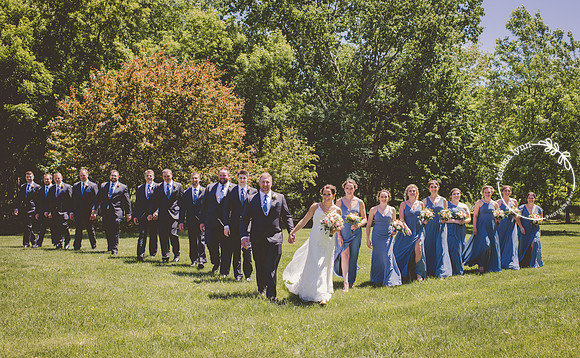 Large bridal party photo