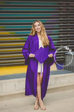 cap and gown graduation photo