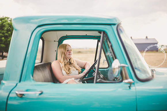 Vintage truck senior photo