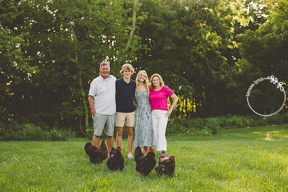 chickens family photos