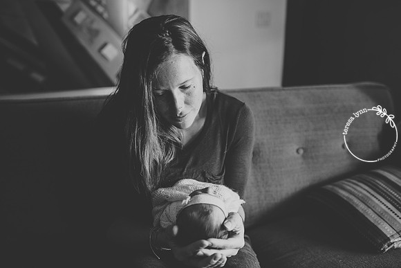 Black and white mom and baby