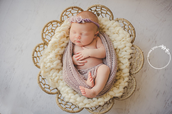 purple newborn girl