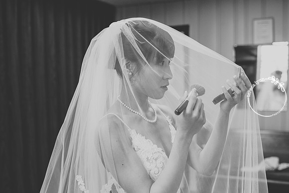 Black and white bride