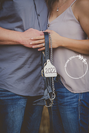 cow halter engagement photo