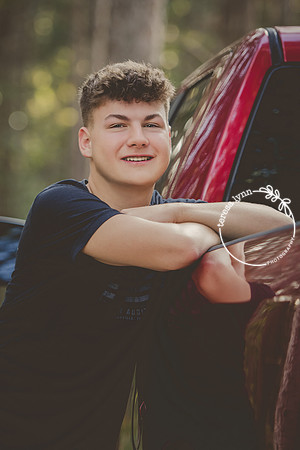 senior boy truck